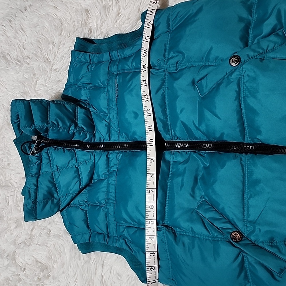 Diesel Teal Full Zip Puffer Vest - Picture 10 of 16